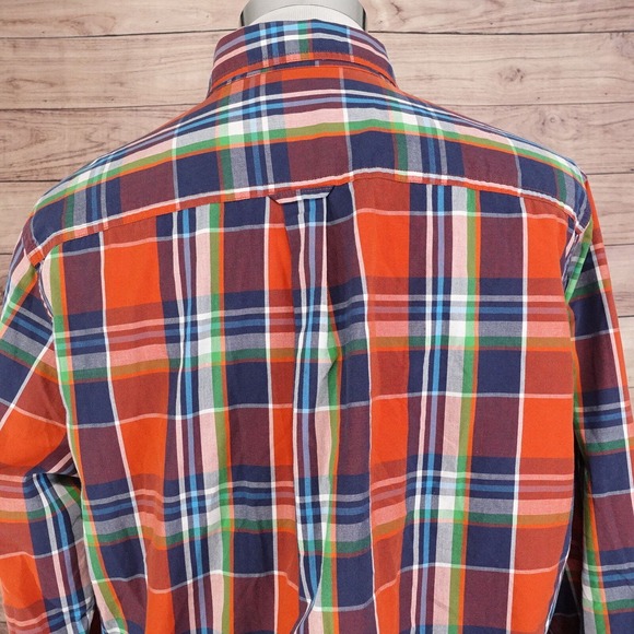 CHAPS EASY CARE LONG SLEEVE PLAID BUTTON DOWN SHIRT MENS L - Picture 5 of 7